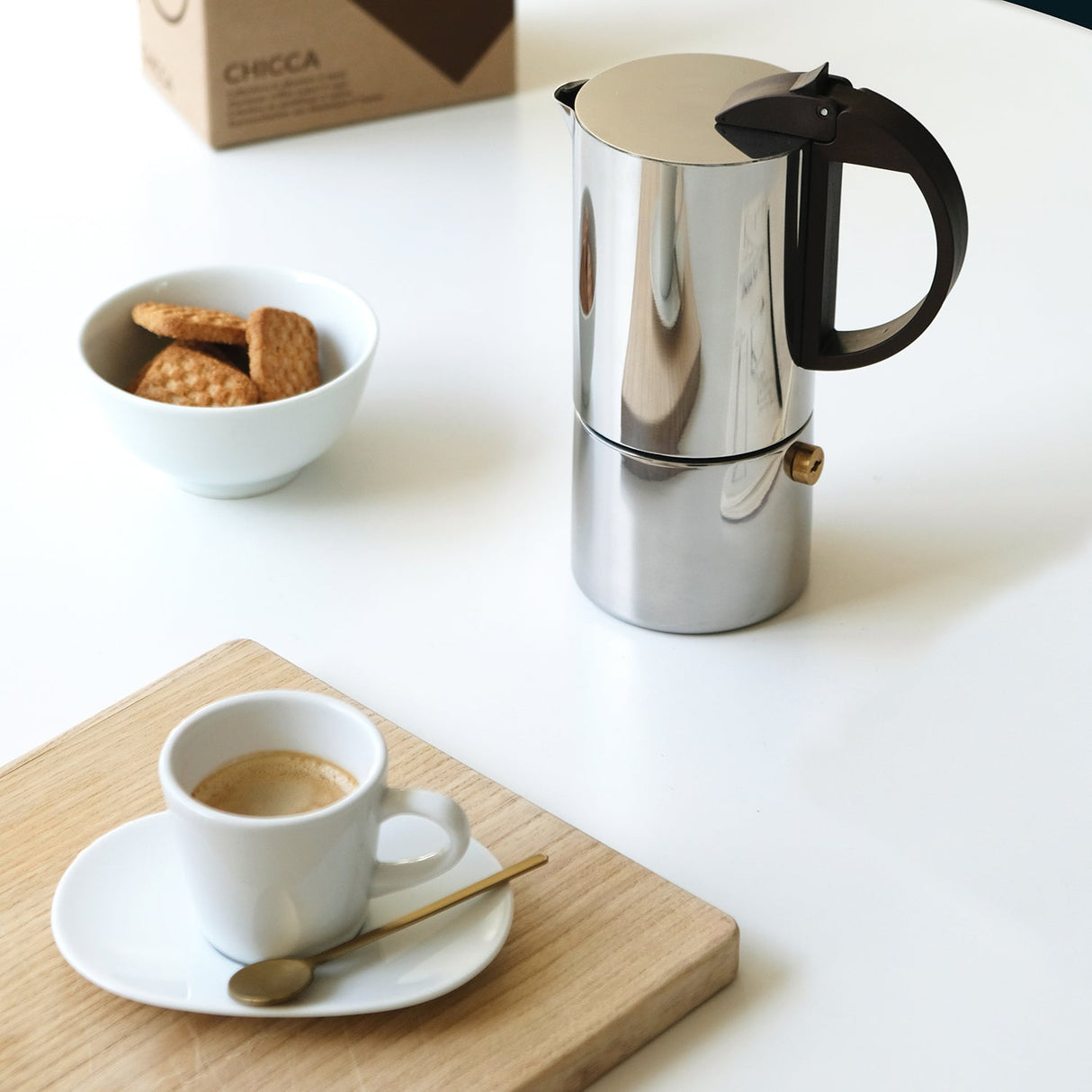 Espressokocher CHICCA, Silber, in 2 Größen