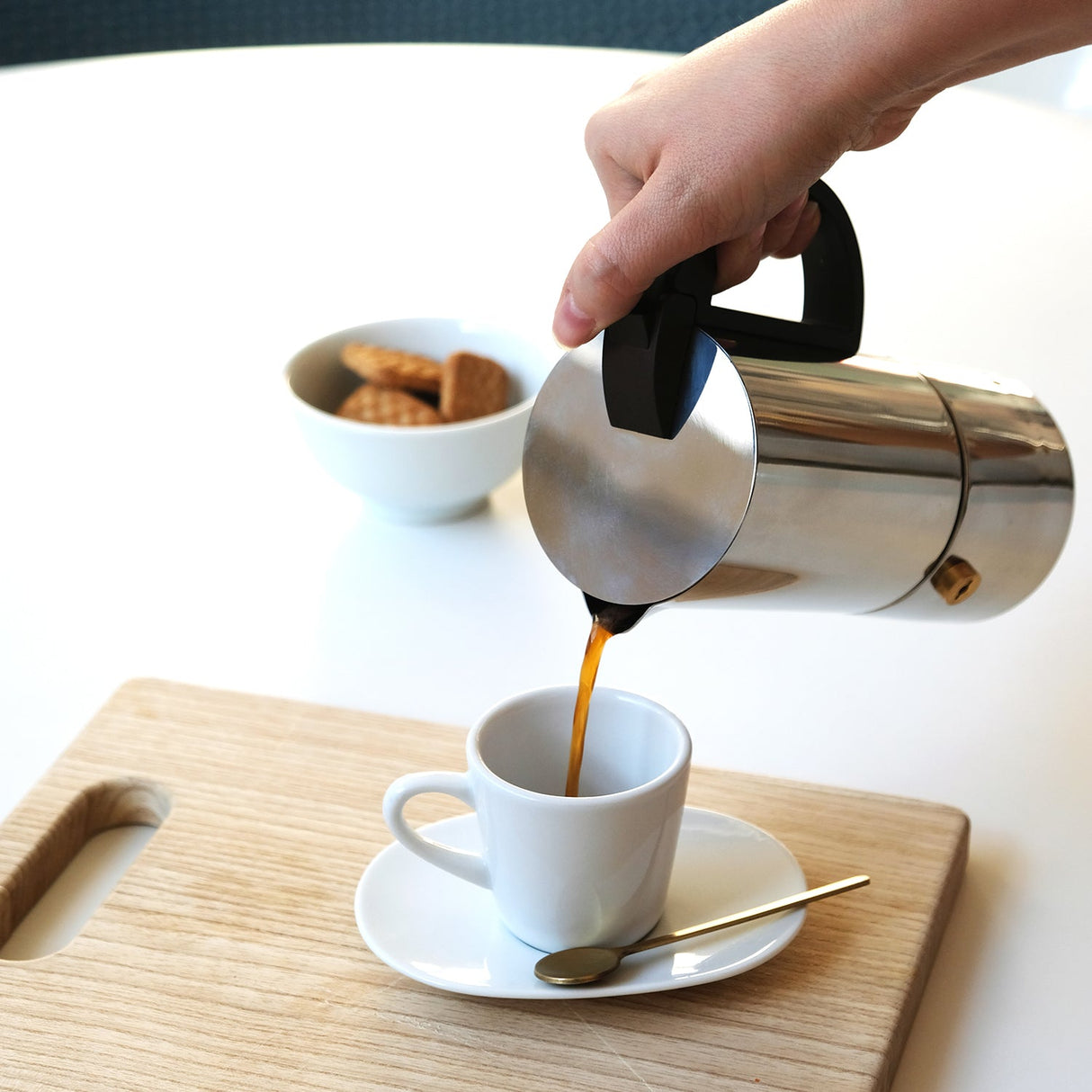 Espressokocher CHICCA, Silber, in 2 Größen