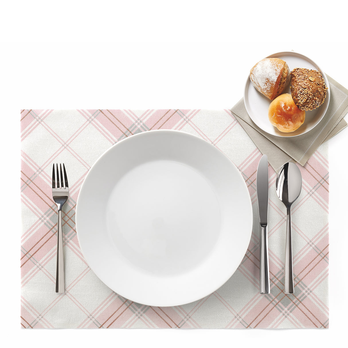 Pink Tartan - Tischset mit Lotoseffekt, 2er Set