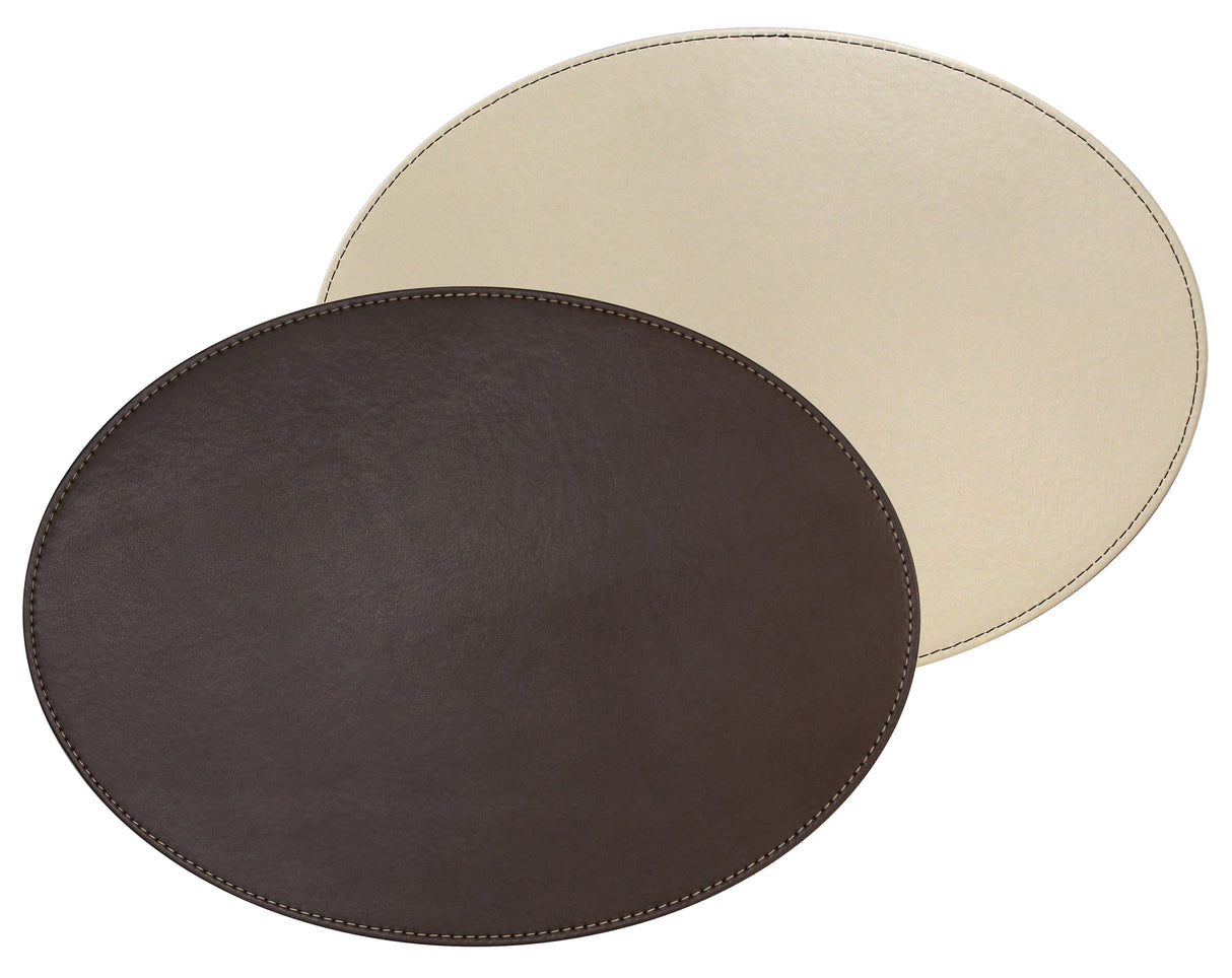 Platzset oval, schokobraun/creme