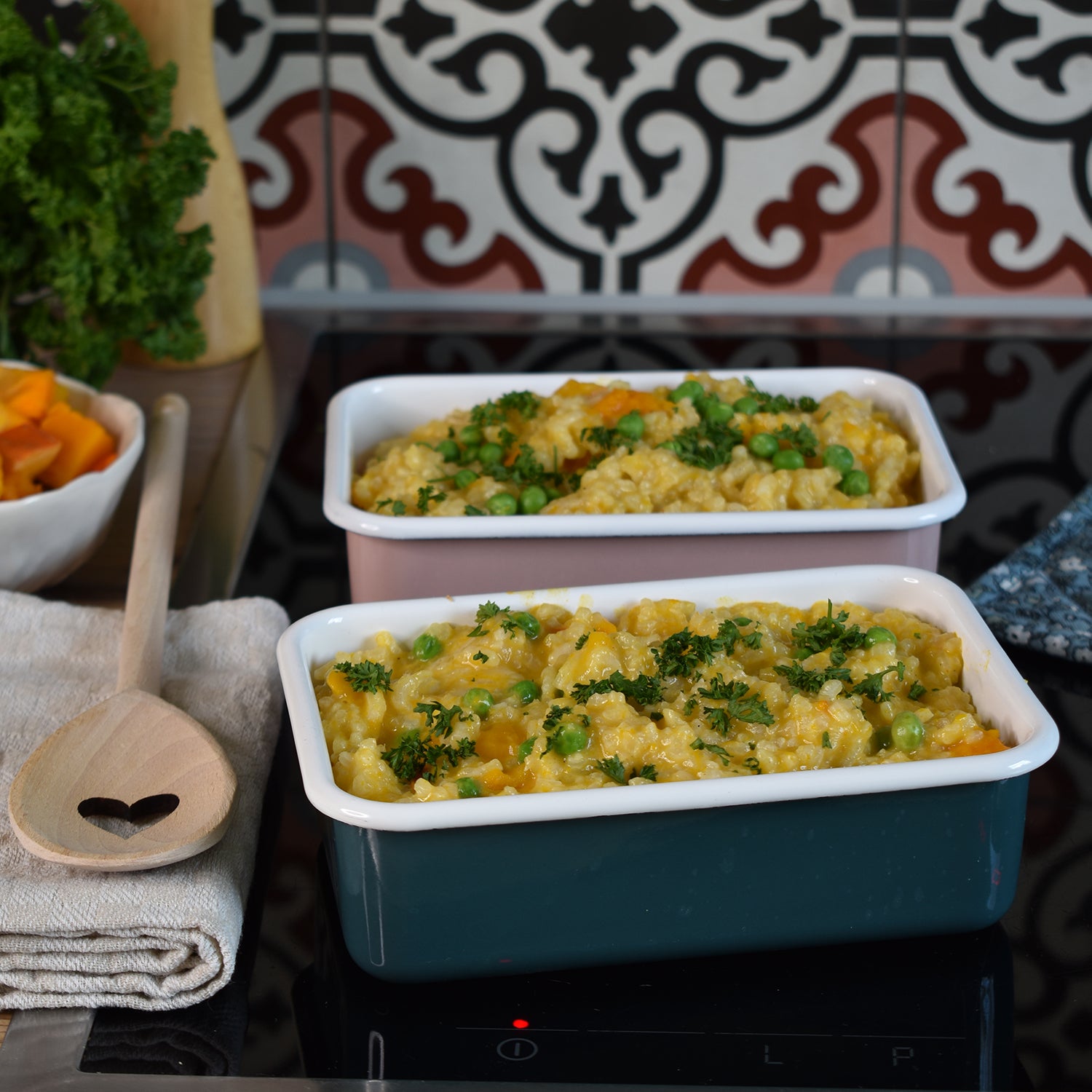 Color Line, Emaille Frischhaltedose, Petrol S Flach, 0,42L