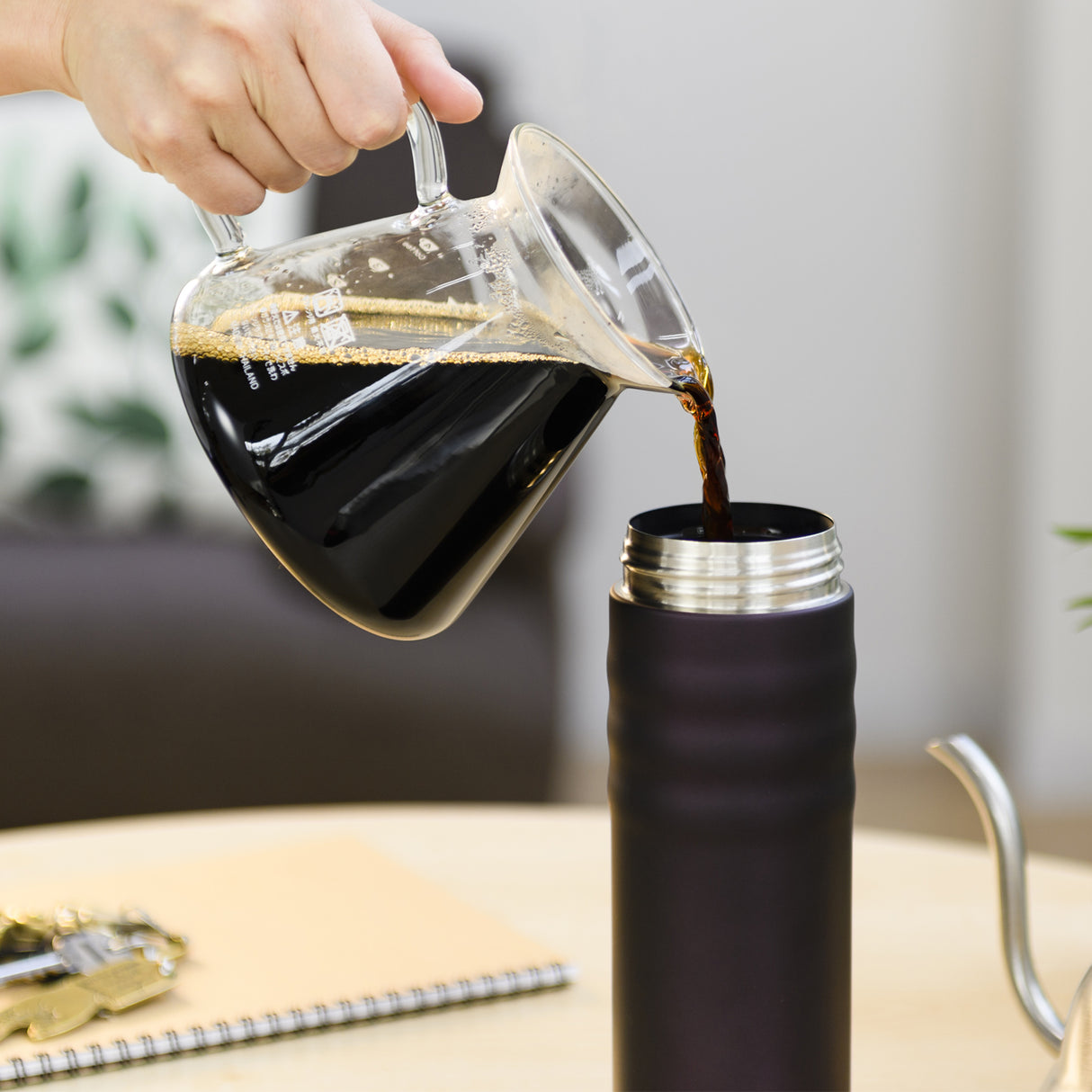 Thermoflasche TWIST TOP, edelstahl, in 2 Größen