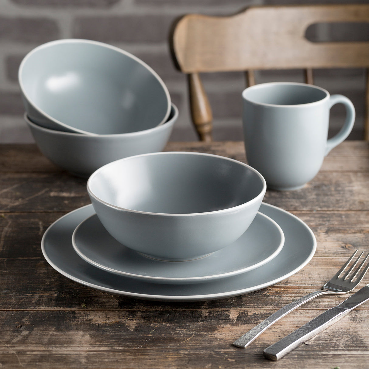 Tafel-Service, 12-teilig in 3 Farben