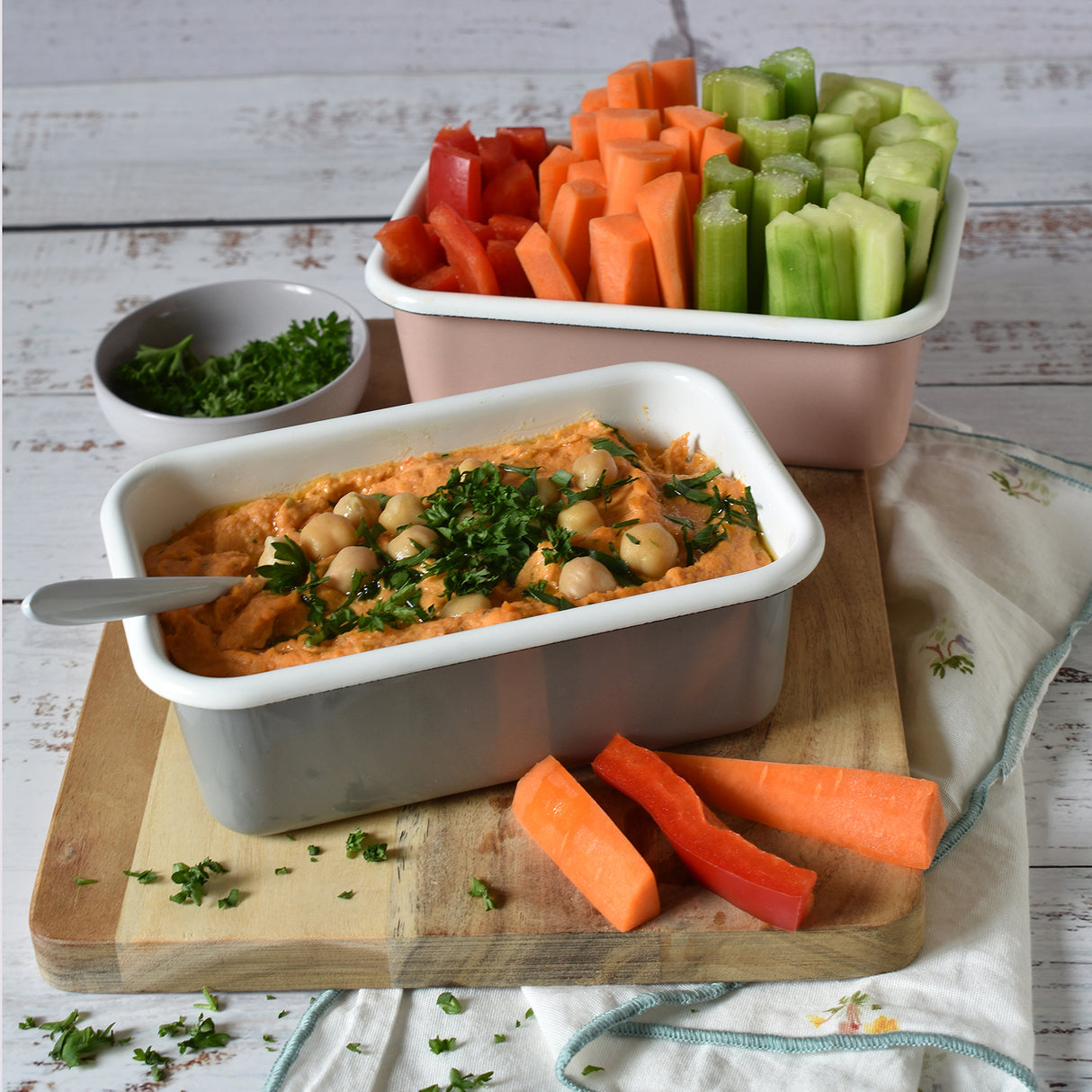 Color Line, Emaille Frischhaltedose, Grau M Flach, 0,74L