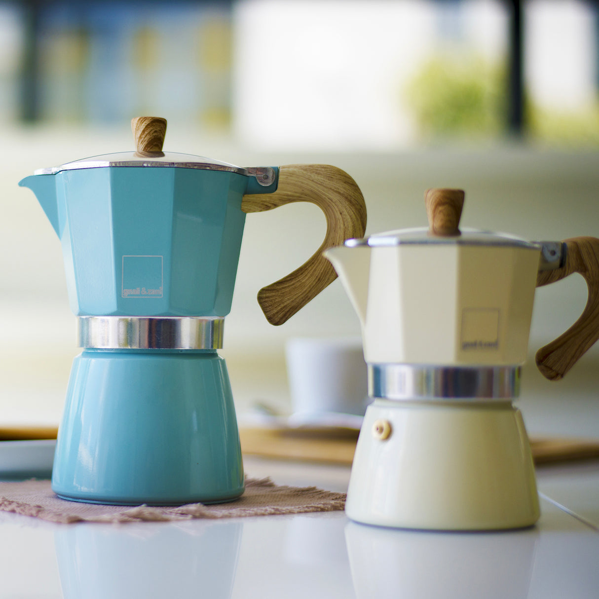 Espressokocher Venezia, mintgrün, in 3 Größen