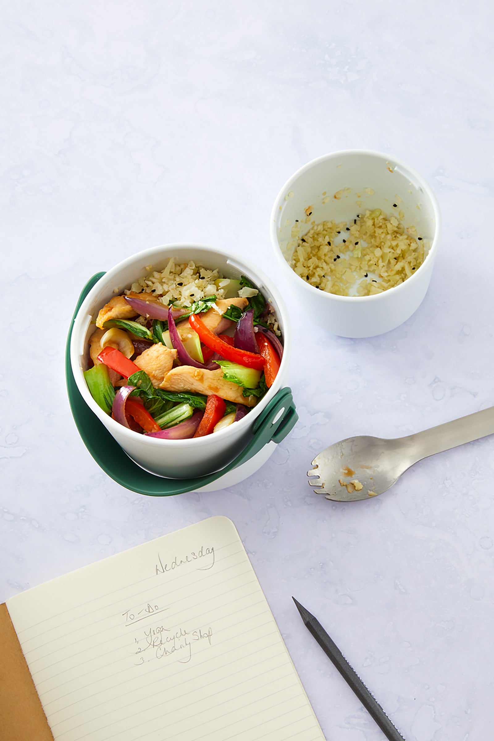 Teriyaki-Hähnchen mit Blumenkohlreis