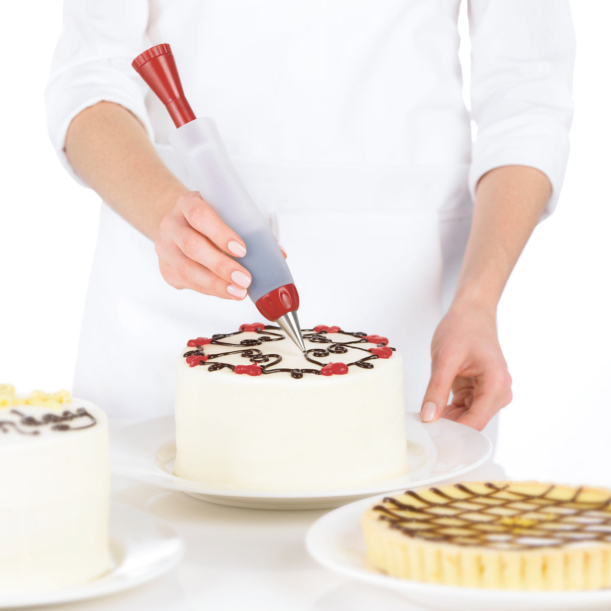 Deluxe - Silikon-Dekorierstift mit 2 Tüllen