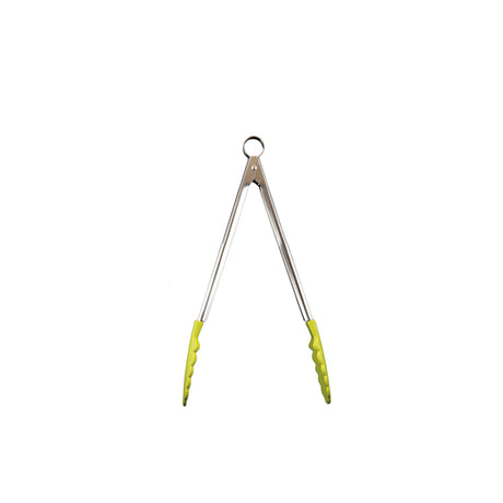 CUISIPRO green 24 cm kitchen and serving tongs with a sturdy grip, ideal for cooking, serving, and handling food.