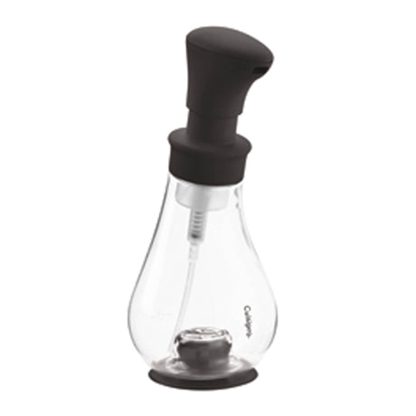 CUISIPRO soap foam dispenser in chrome, 39 cm tall, with sleek design and pump for dispensing foam soap.