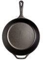 Lodge classic black cast iron skillet, 30.5 cm diameter, suitable for stove and oven cooking, with a smooth cooking surface.