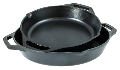 Lodge Classic black cast iron skillet showing smooth cooking surface and sturdy handle for versatile kitchen use.