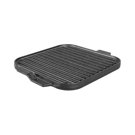 Lodge Grillplatte, flach und gerillt, schwarze Eisenplatte für Grill- und Kochanwendungen, in der Küche oder auf dem Grill.