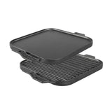 LODGE | Grillplatte, flach/gerillt, CLASSIC, schwar