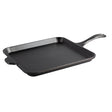 Lodge Classic black square grill plate with 27.9 cm size, cast iron cookware for outdoor and indoor grilling.