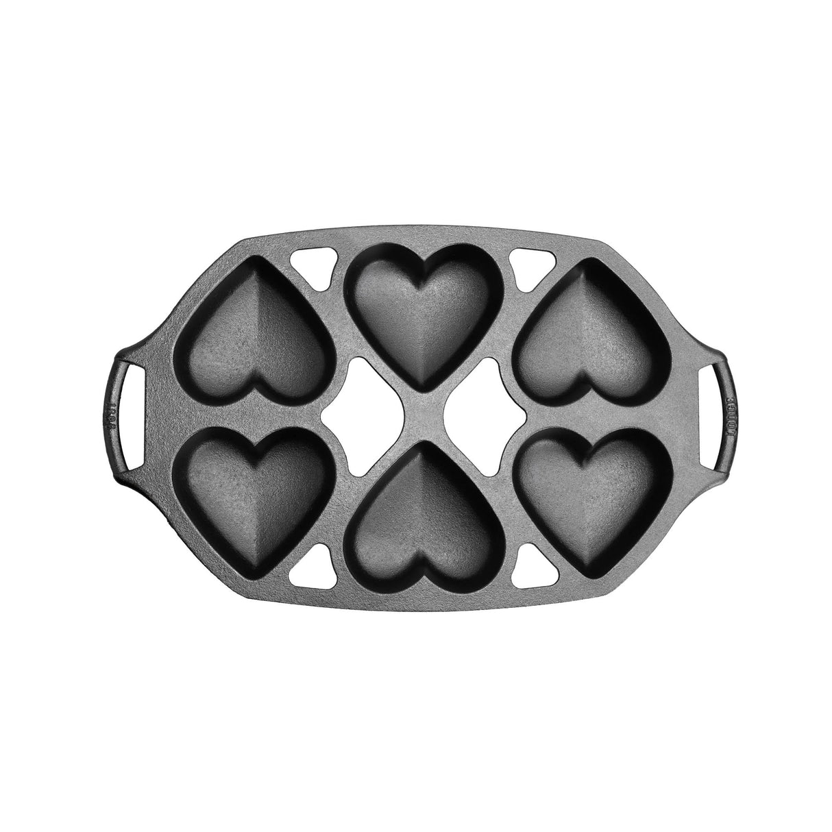 LODGE | Kuchenform, Classic, schwarz, 6 Herzen
