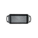 Lodge classic black bread proofing basket with woven design for artisan bread baking.