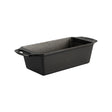 Lodge black bread proofing basket with classic oval shape and woven design for artisanal bread baking.