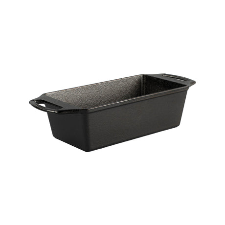 Lodge black bread proofing basket with classic oval shape and woven design for artisanal bread baking.