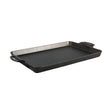 Lodge black 26.7 cm classic baking pan with a smooth surface, ideal for baking and roasting in the kitchen.