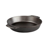 Lodge 26cm black classic baking pan, rectangular backform with sturdy handles and non-stick surface for easy baking.