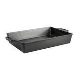 Lodge 23cm black classic baking pan backform with smooth edges and non-stick surface for baking desserts and bread.