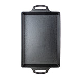 Lodge 23 cm black classic baking pan, rectangular backform for baking cakes and bread, durable cast iron construction.