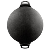 Lodge classic 31.8 cm black pizza baking pan with flared sides and textured surface for even baking and easy release.