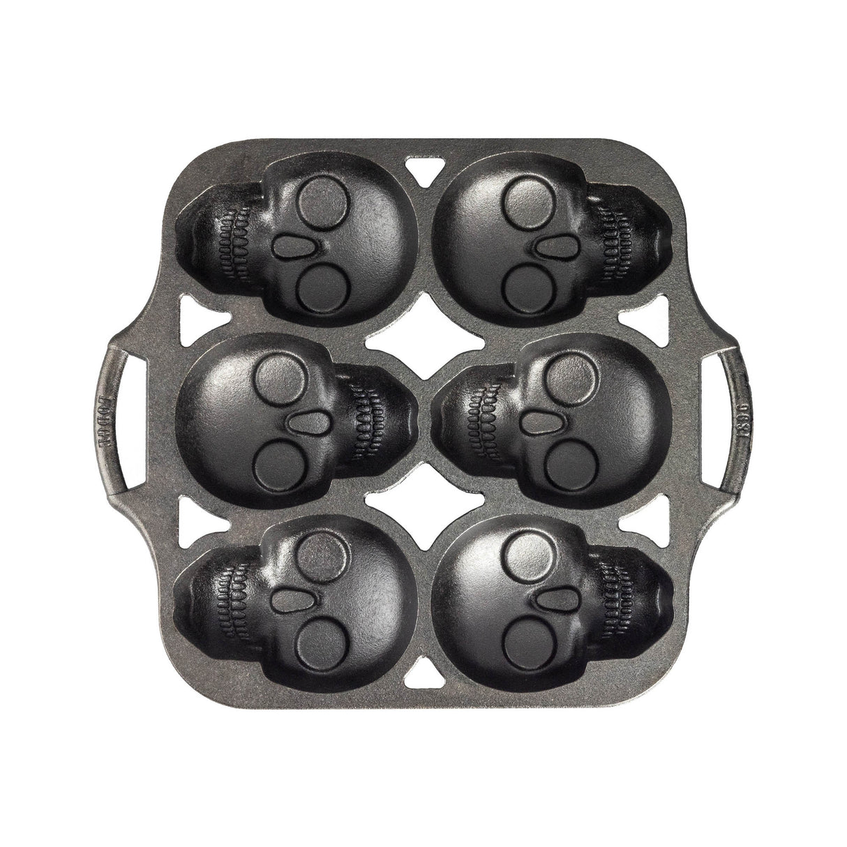 LODGE | Kuchenform, Classic, schwarz, 6 Totenköpfe