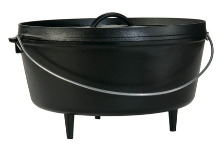 Lodge Classic black grill with a sturdy cooking surface, outdoor grilling equipment for barbecues and outdoor cooking.