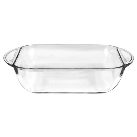 Anchor Hocking Essentials square casserole dish, 1.9L, glass baking dish with clear sides and a lid for oven and oven-to-table use.