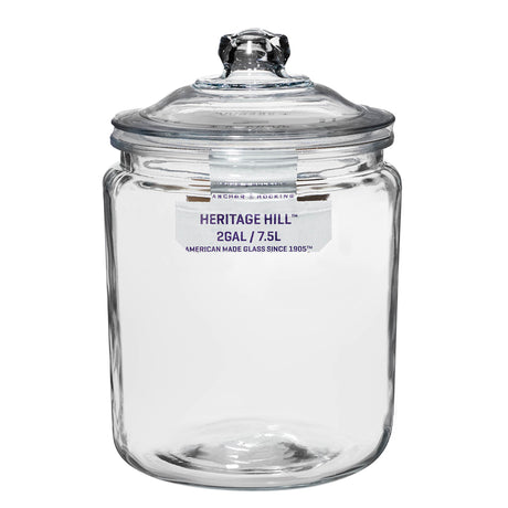 Vorratsglas von ANCHOR HOCKING im HERRITAGE HILL Design, transparent mit Schraubverschluss, ideal für Lebensmittelaufbewahrung