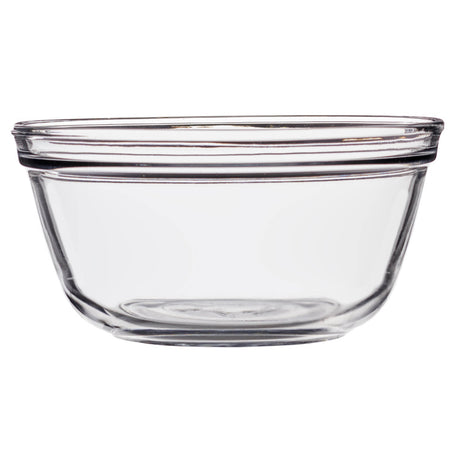 Anchor Hocking mixing bowl, large glass Rührschüssel with a clear, sturdy design for baking and food preparation.