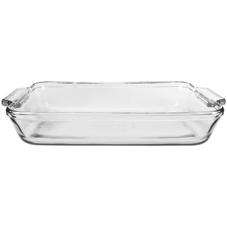 Auflaufform von ANCHOR HOCKING aus der BASICS-Serie, weiße Keramik, rechteckiges Design, für Ofen und Backofen geeignet