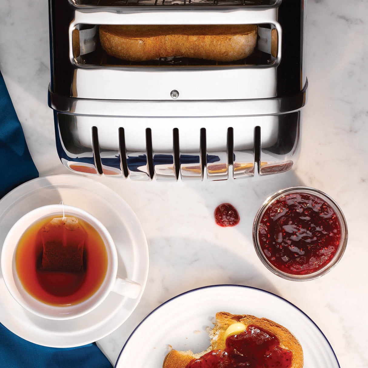 Toaster, VARIO, 4-Schlitz, poliert