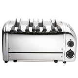 Toaster, Classic, 6-Schlitz-poliert, inkl. Sandwichzangen