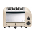 Dualit Newgen cream 4-slice toaster with modern design and control levers, perfect for crisp toast.