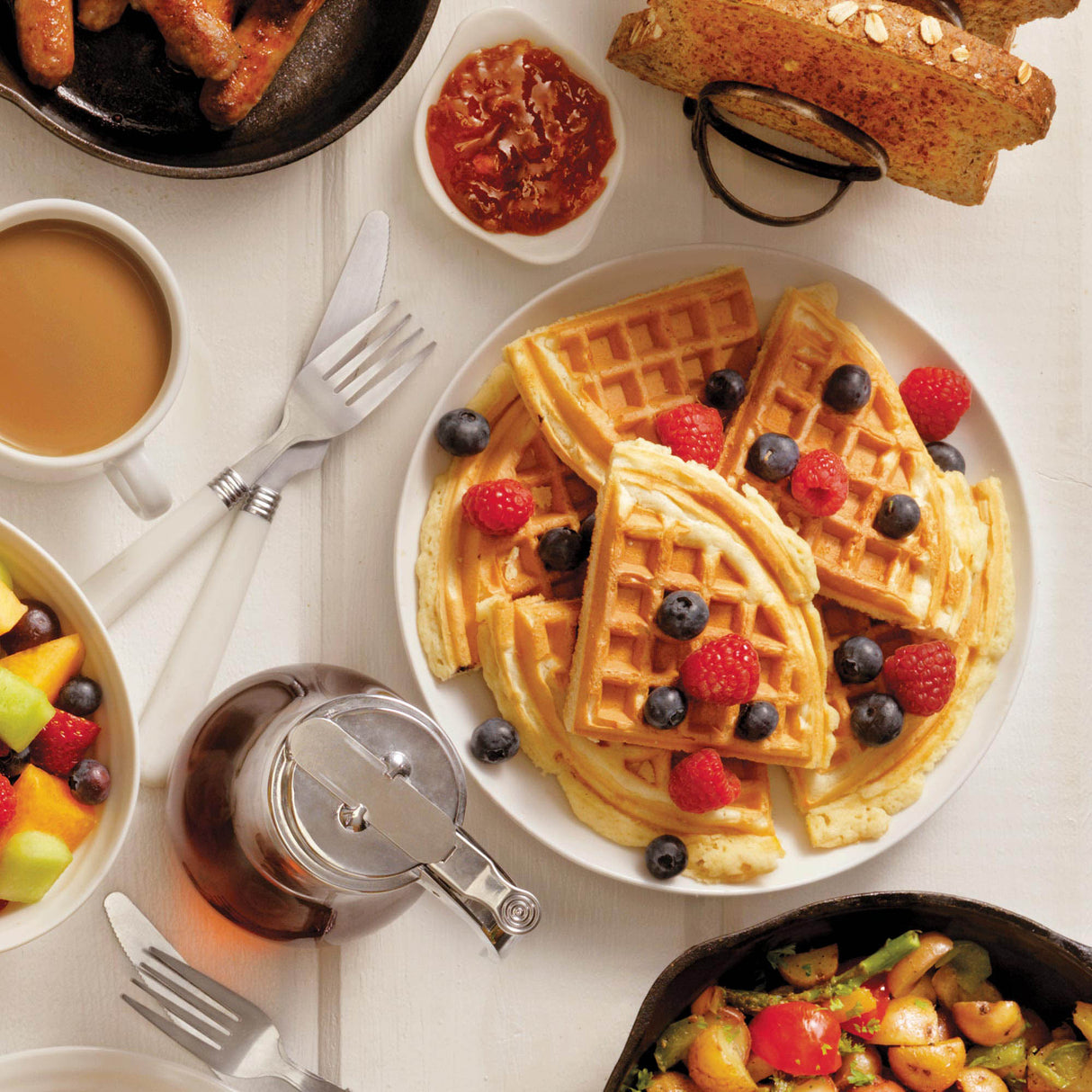 Contact Toast- und Waffeleisen, Catering, poliert
