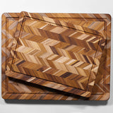 Teakholz-Schneidbrett HERRINGBONE