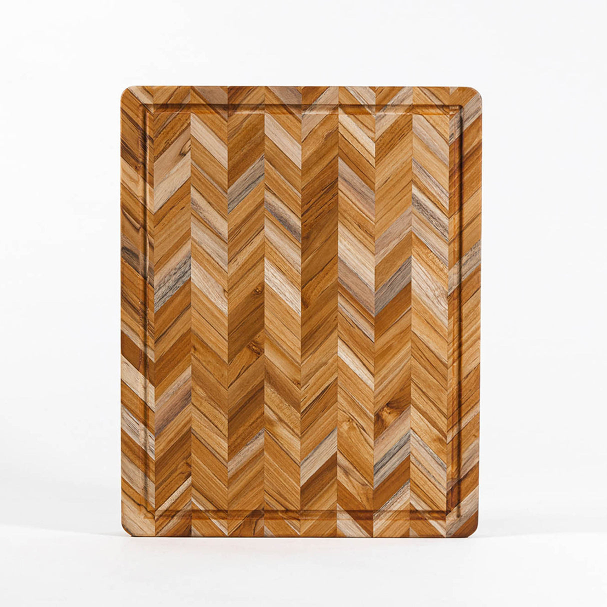 Teakholz-Schneidbrett HERRINGBONE