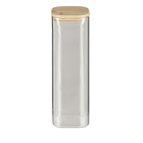 Vorratsglas mit Bambusholz-Deckel, quadratisch, 2,1 Liter