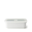 HONEYWARE white enamelled vacuum storage jar with a 1.35L capacity, featuring a sleek design and a secure vacuum lid.