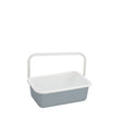 HONEYWARE Color Line enamel bowl in gray, 420 ml, with a smooth, glossy surface and rounded shape for versatile kitchen use.