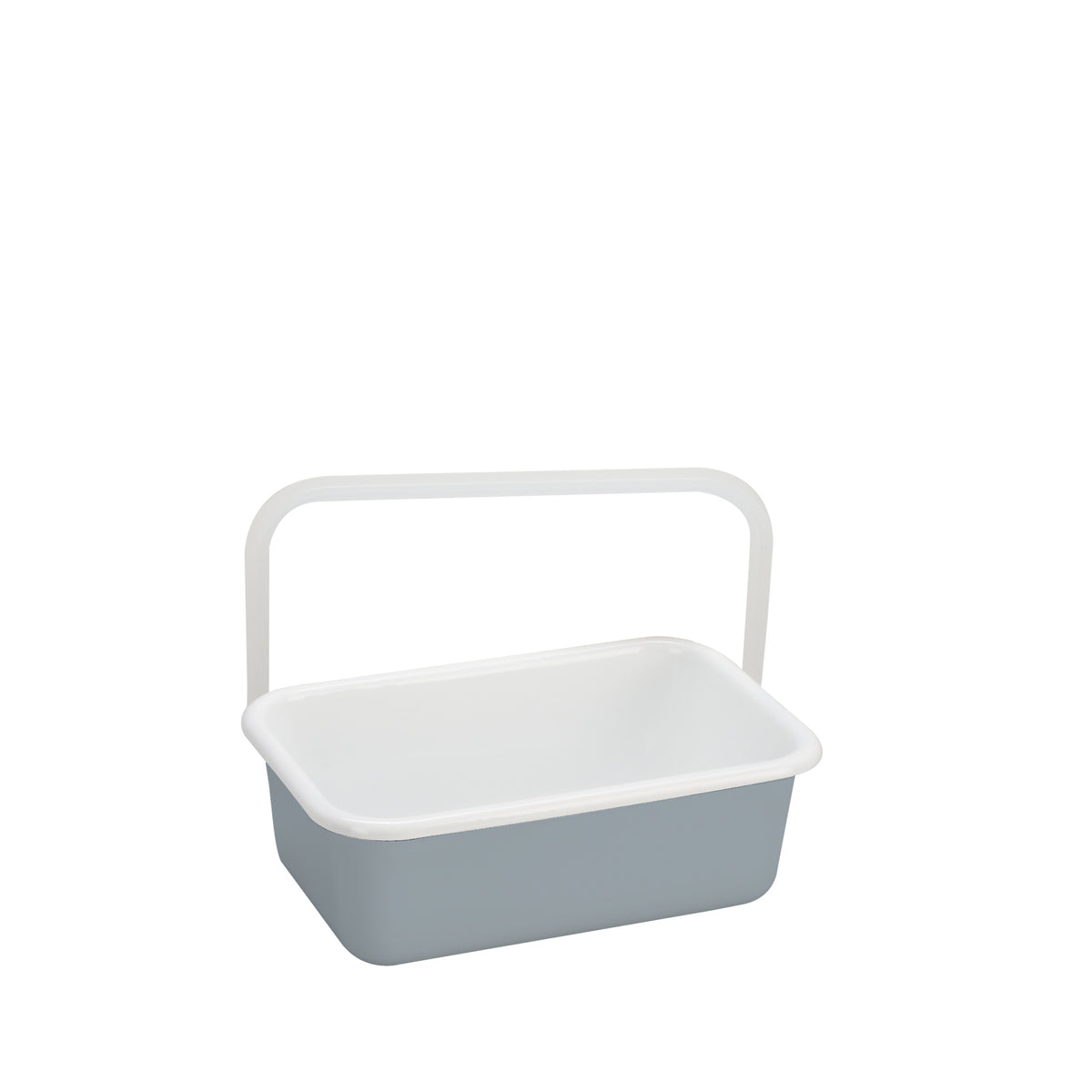 HONEYWARE Color Line enamel bowl in gray, 420 ml, with a smooth, glossy surface and rounded shape for versatile kitchen use.