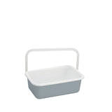 HONEYWARE Color Line enamel bowl in gray, 420 ml, with a smooth, glossy surface and rounded shape for versatile kitchen use.