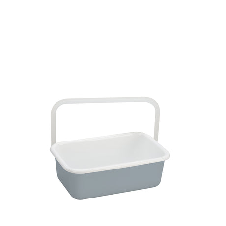 HONEYWARE Color Line enamel bowl in gray, 420 ml, with a smooth, glossy surface and rounded shape for versatile kitchen use.