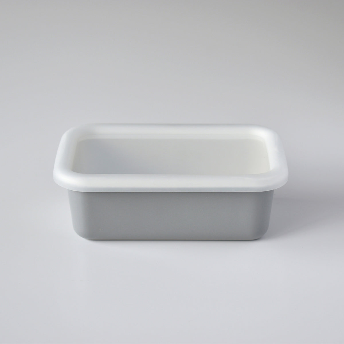 HONEYWARE Color Line emailledosen in grau, 420 ml, with a smooth, glossy enamel finish and a rounded shape.