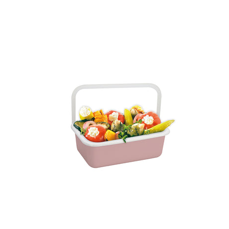 HONEYWARE Color Line emailledosen in pink, 420 ML, ceramic bowl with vibrant pink glaze, perfect for serving or mixing.