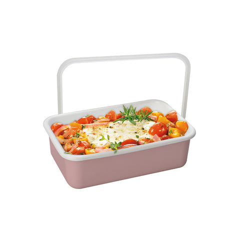 HONEYWARE Color Line emailledosen in pink with 740 ml capacity, featuring a vibrant, durable enamelled design.