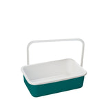 HONEYWARE Color Line emailledosen in smaragd green with a 740 ML capacity, featuring a vibrant, glossy enamel finish.
