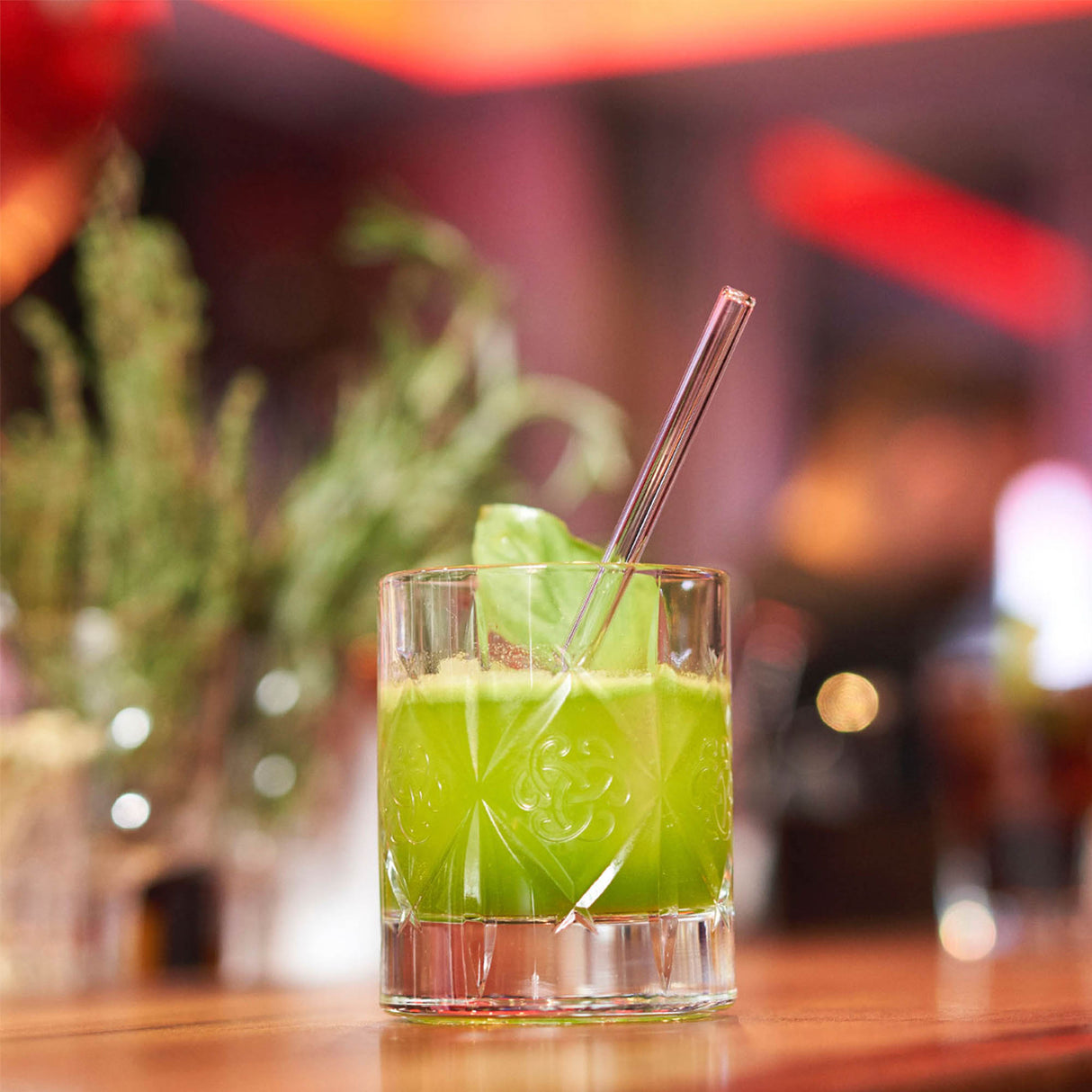 Trinkhalm aus Glas, 7-tlg.